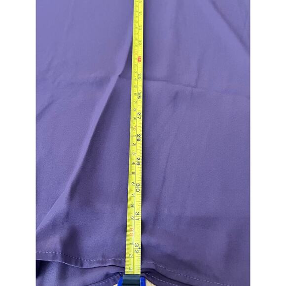 Krisa Revolve Plum Purple V-Neck Long Sleeve Shift Mini Dress Size Small NWT - Picture 7 of 9